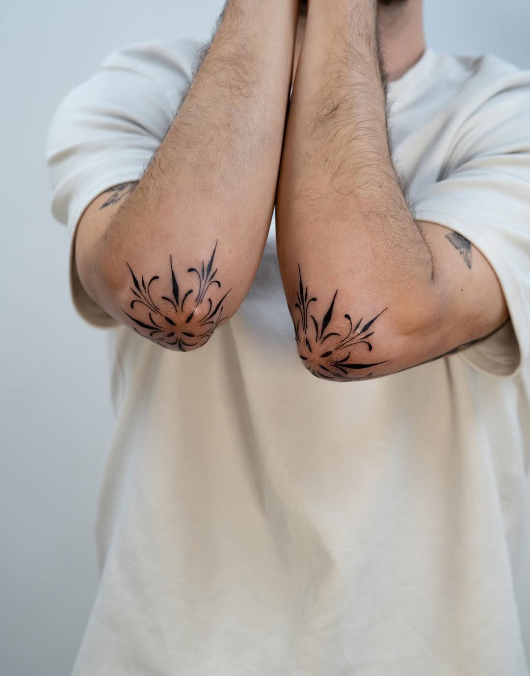 Elegant Floral Elbow Tattoo Designs Tattoo Design