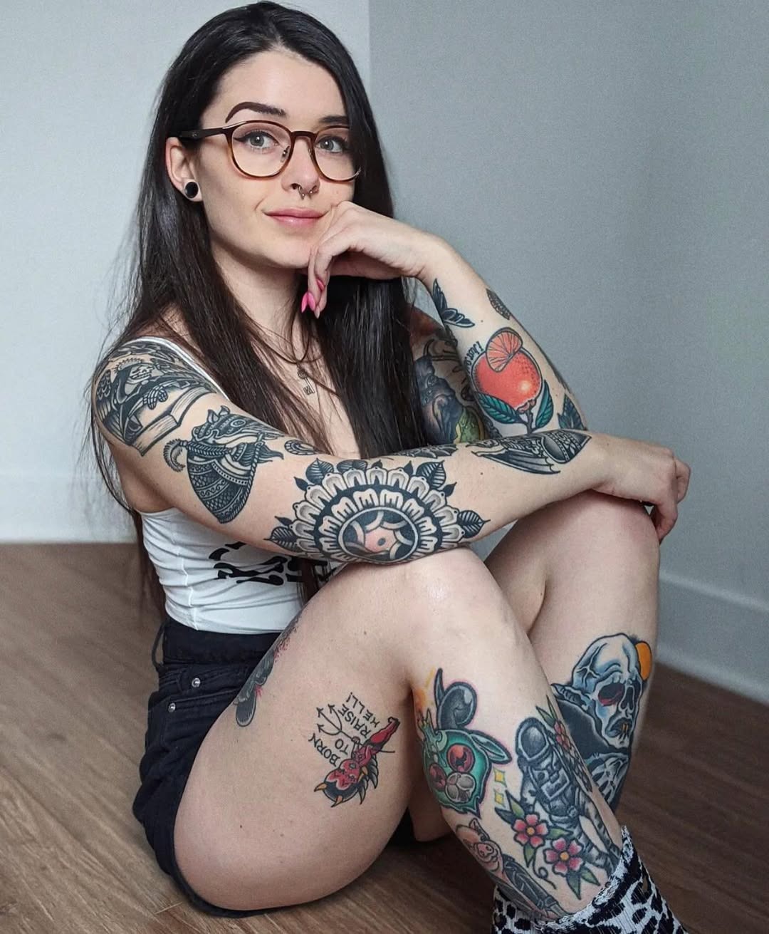 Trendy elbow tattoos with vibrant designs Tattoo Design