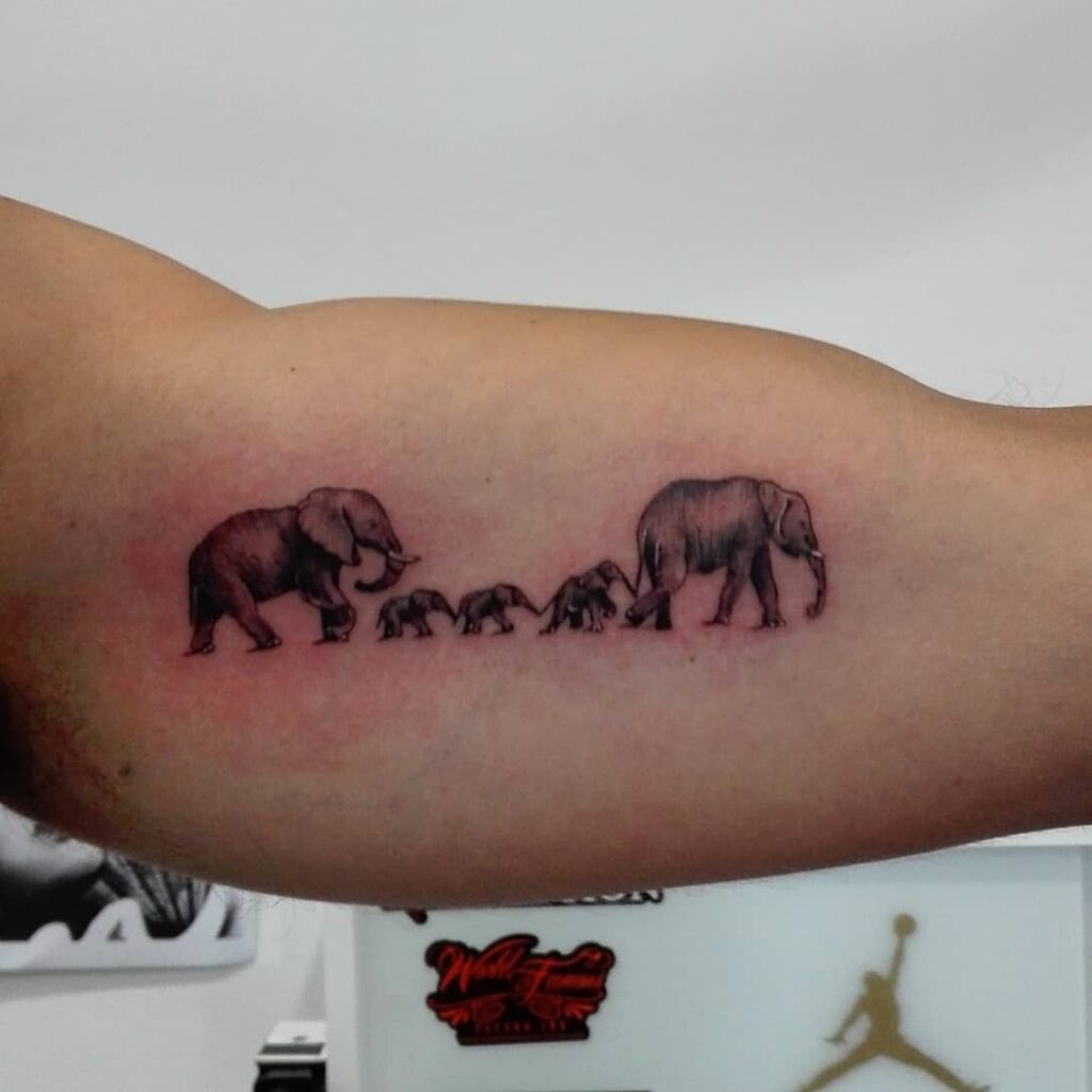 Elephant Family Arm Band Tattoo Tattoo Design