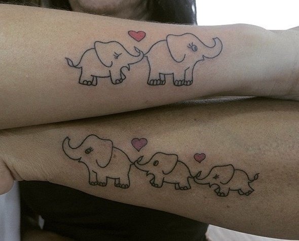 Beautiful and small elephant arm tattoo Tattoo Design