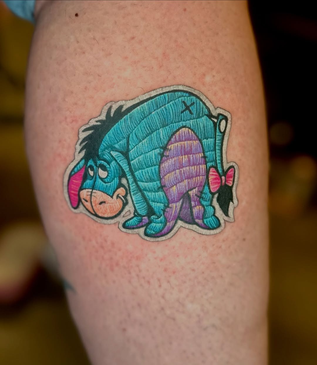 Colorful Eeyore Embroidery Tattoo Design Tattoo Design
