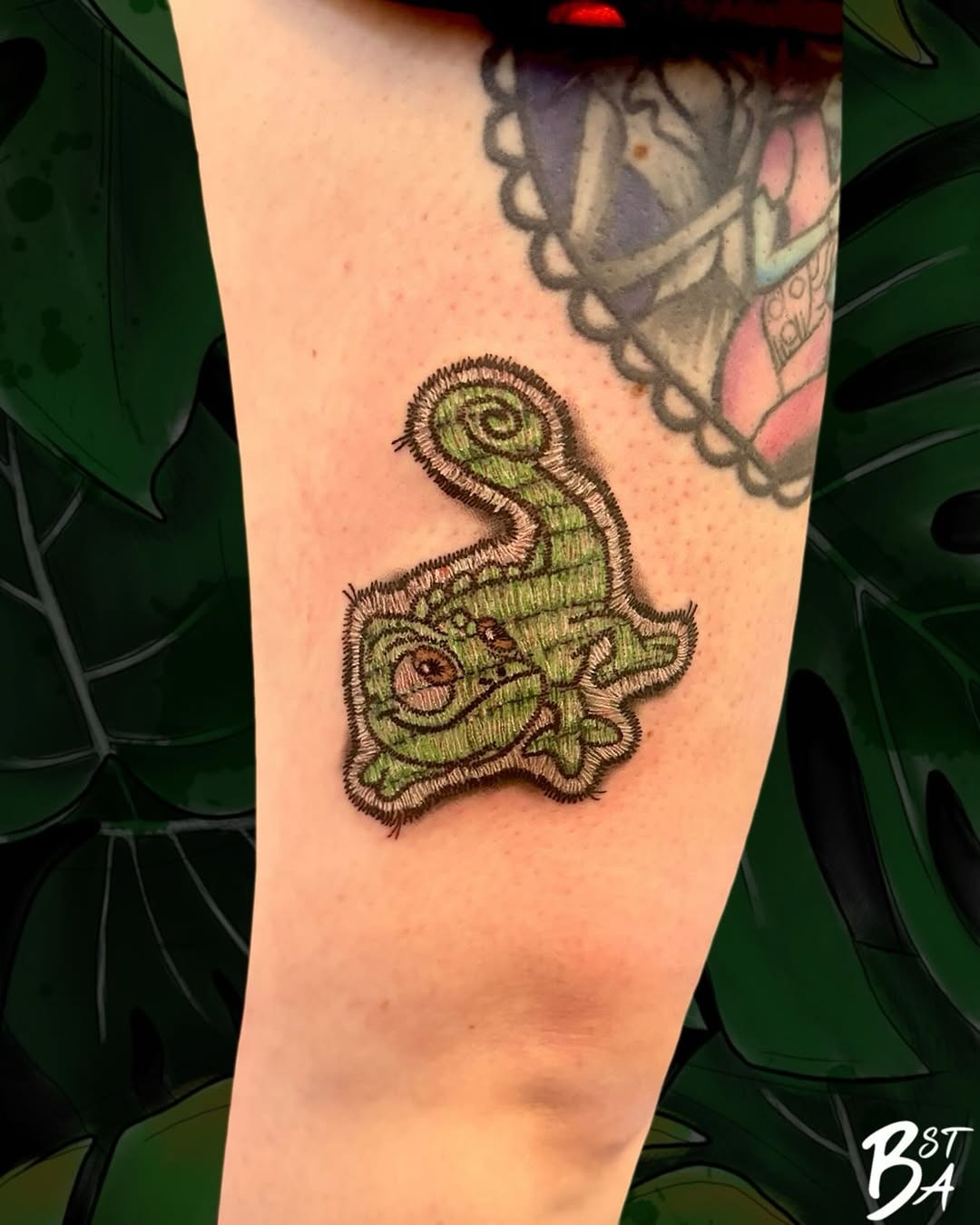 Vibrant chameleon tattoo exuding nature’s charm Tattoo Design