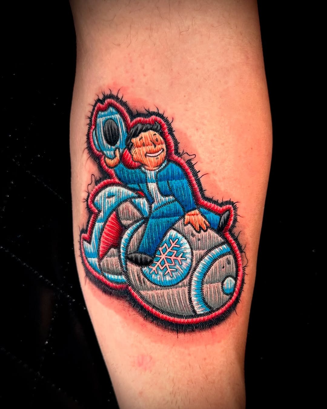 Whimsical tattoo inspired by embroidery art Tattoo Design