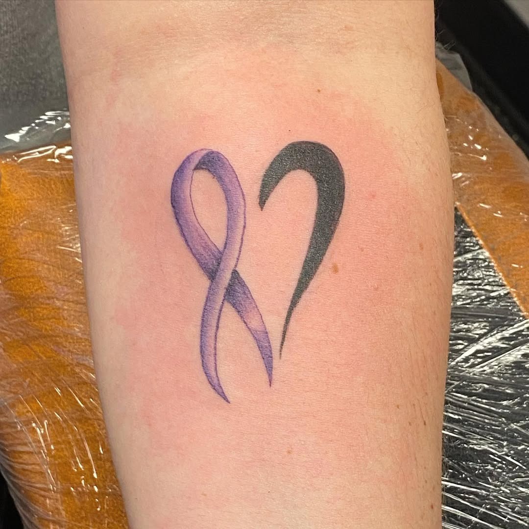 A vibrant butterfly tattoo symbolizing epilepsy awareness Tattoo Design