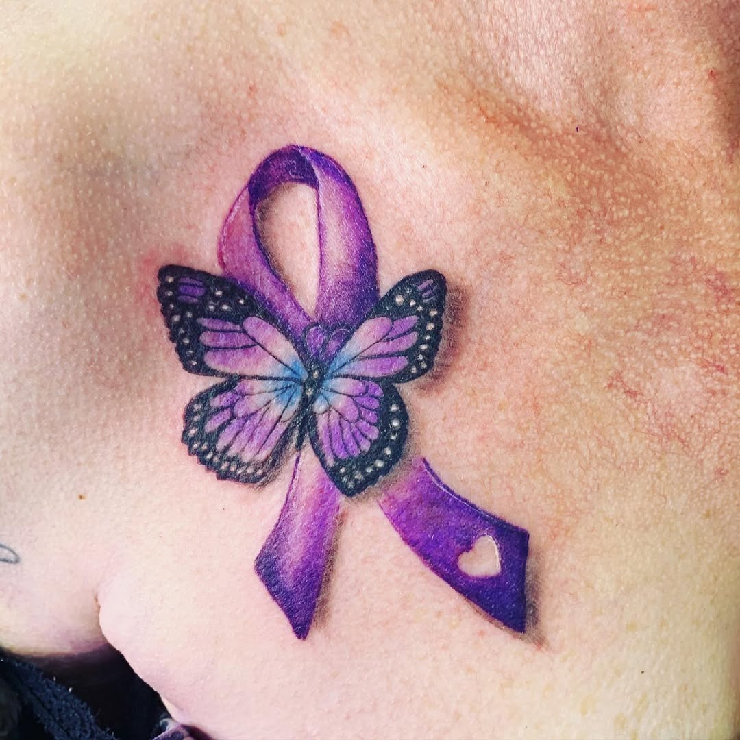 Elegant infinity symbol with butterfly design Tattoo Design