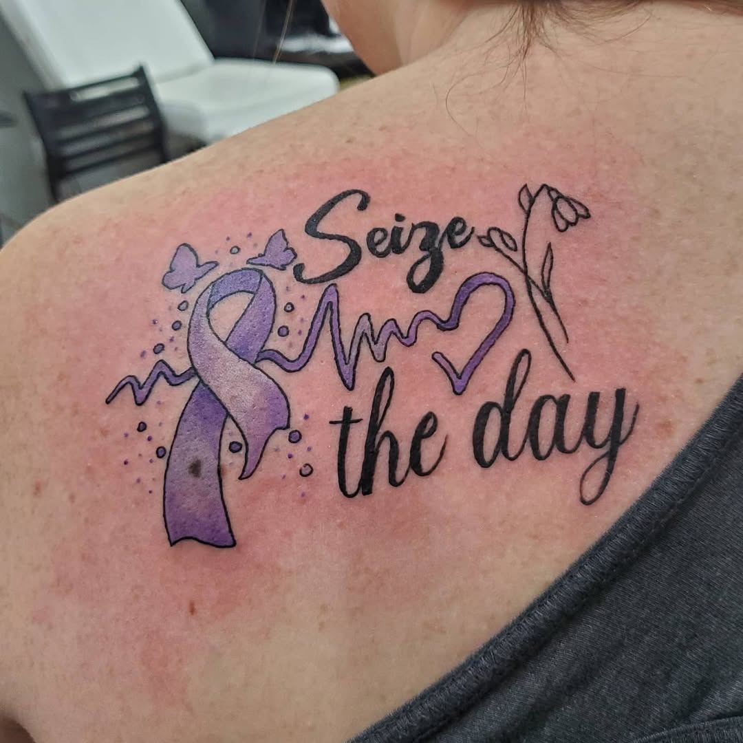 Empowering epilepsy awareness through artful expression Tattoo Design