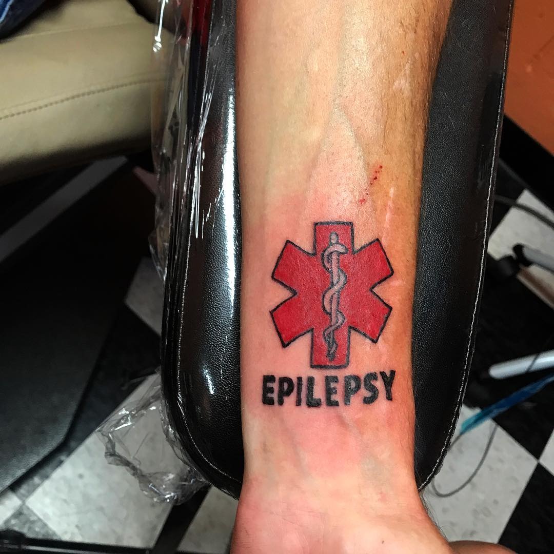 Stylish Epilepsy Awareness Ink Design Tattoo Design