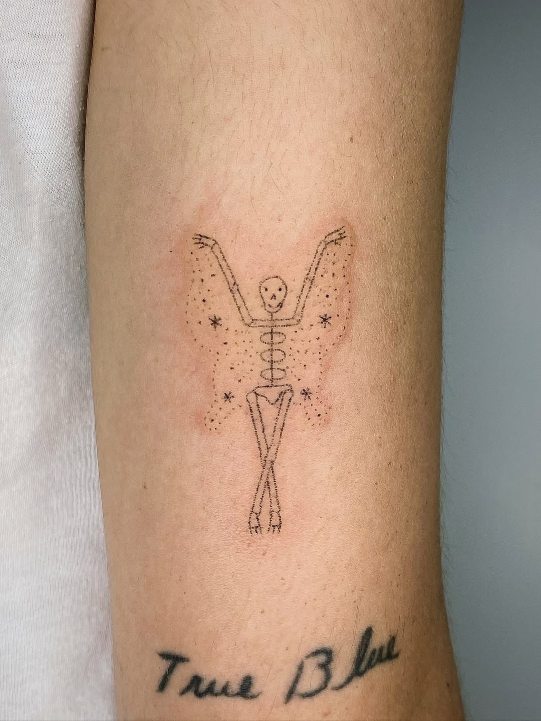 A whimsical skeleton fairy tattoo design Tattoo Design