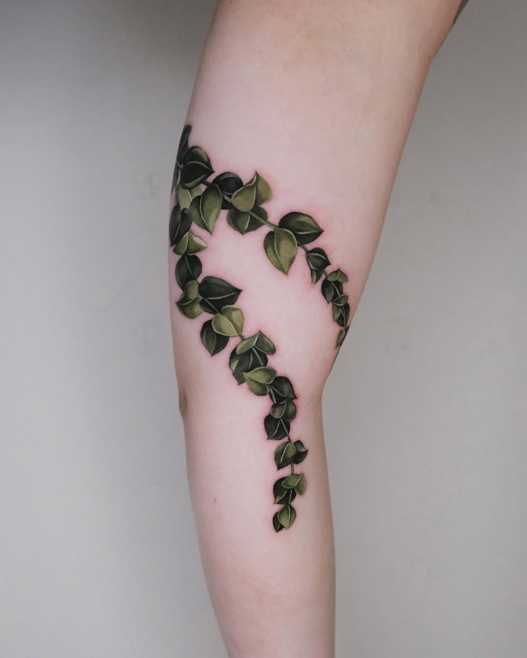 Elegant eucalyptus tattoo with leafy details Tattoo Design