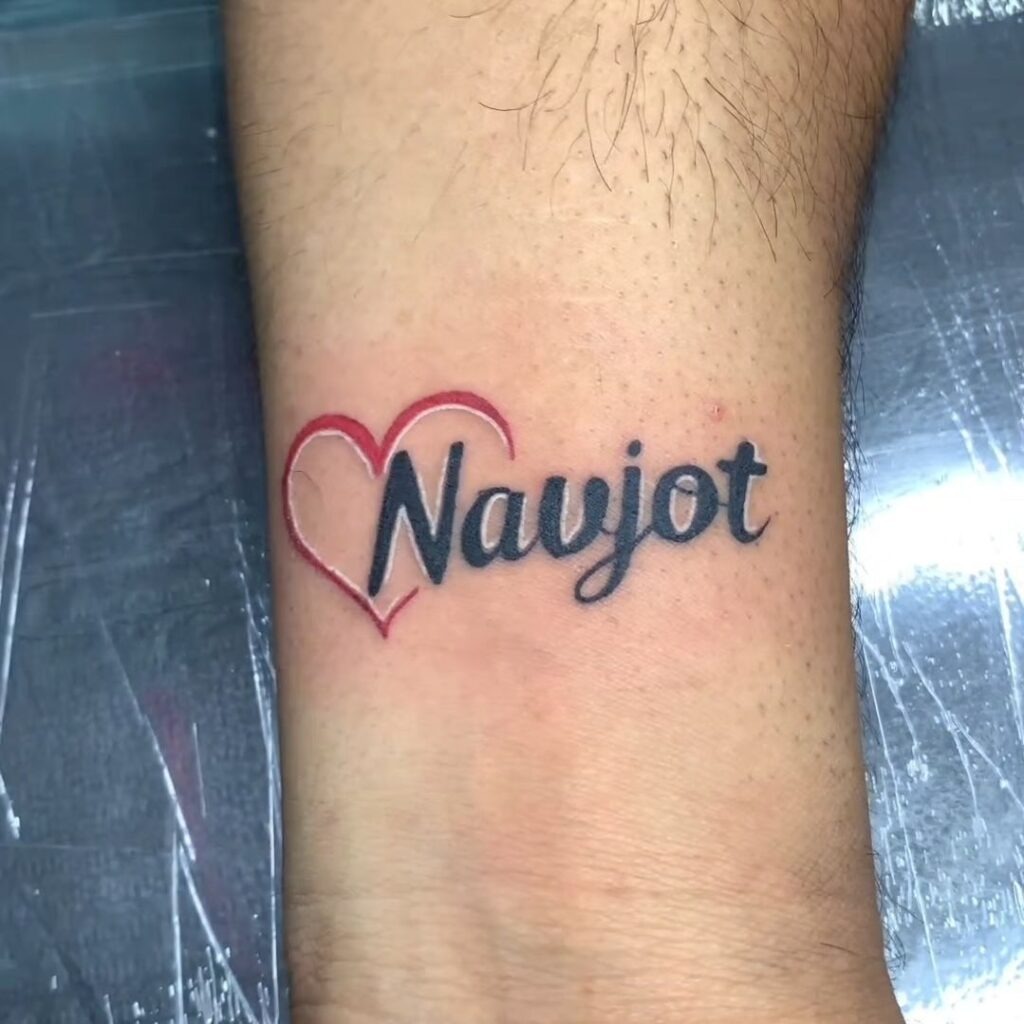 Name Heart Outline Name Tattoo Tattoo Design