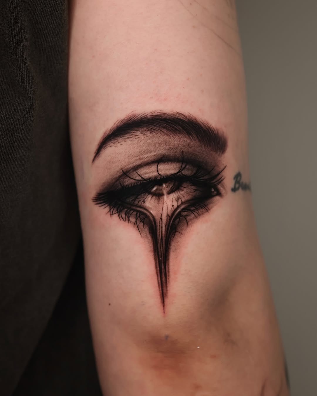 Realistic eye tattoo with deep shadows Tattoo Design
