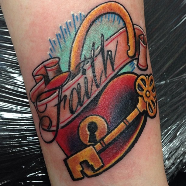 Colored Love, Faith, Hope Wrist Faith Tattoo Design Tattoo Design