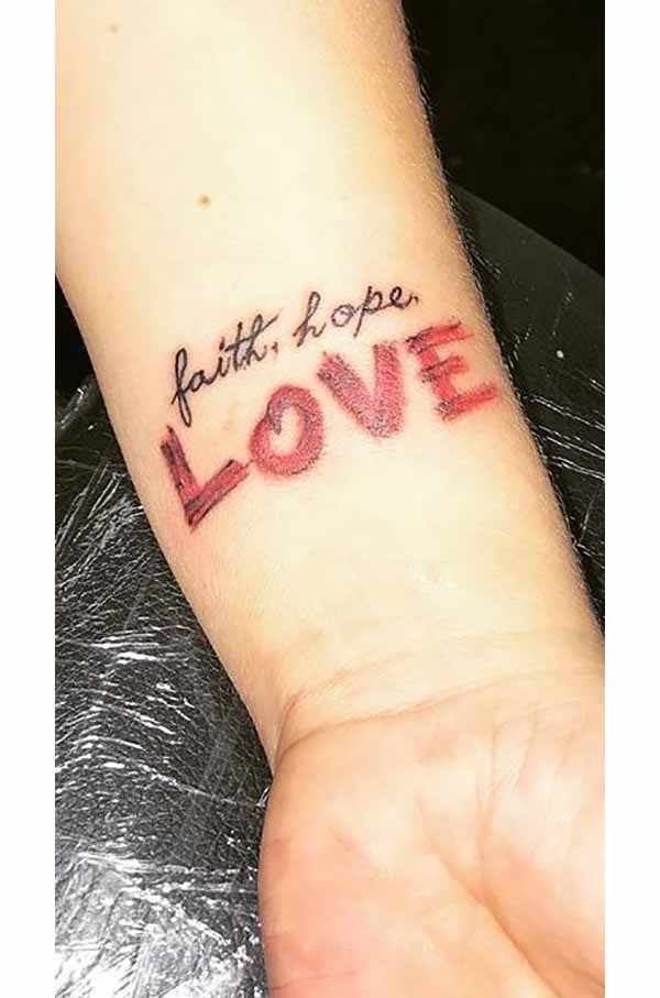 Faith Word Written Into A Cross Tattoo Design Tattoo Design