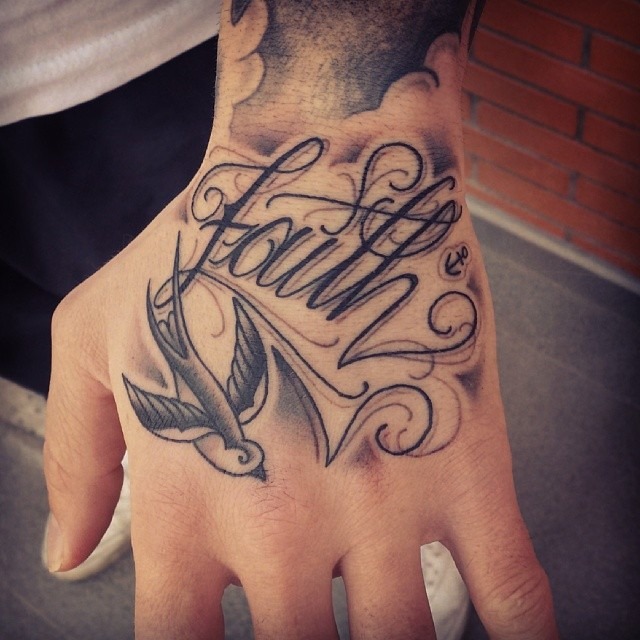 Green Scaled Fish Peace Faith Tattoo Tattoo Design
