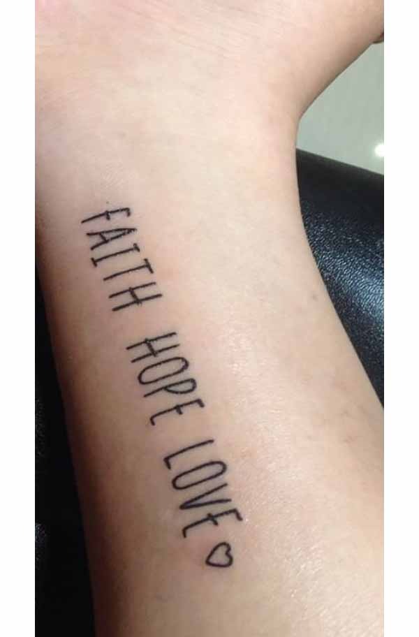 Symbol of Faith, Hope and Love Tattoo Design Tattoo Design
