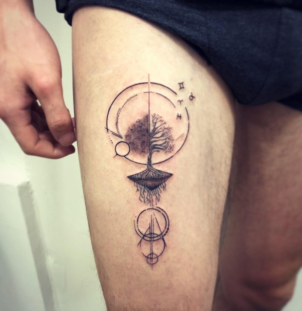 Abstract Growth Family Tree Tattoo Tattoo Design