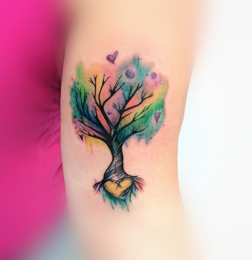 Cherry Blossom Family Tree Tattoo Tattoo Design