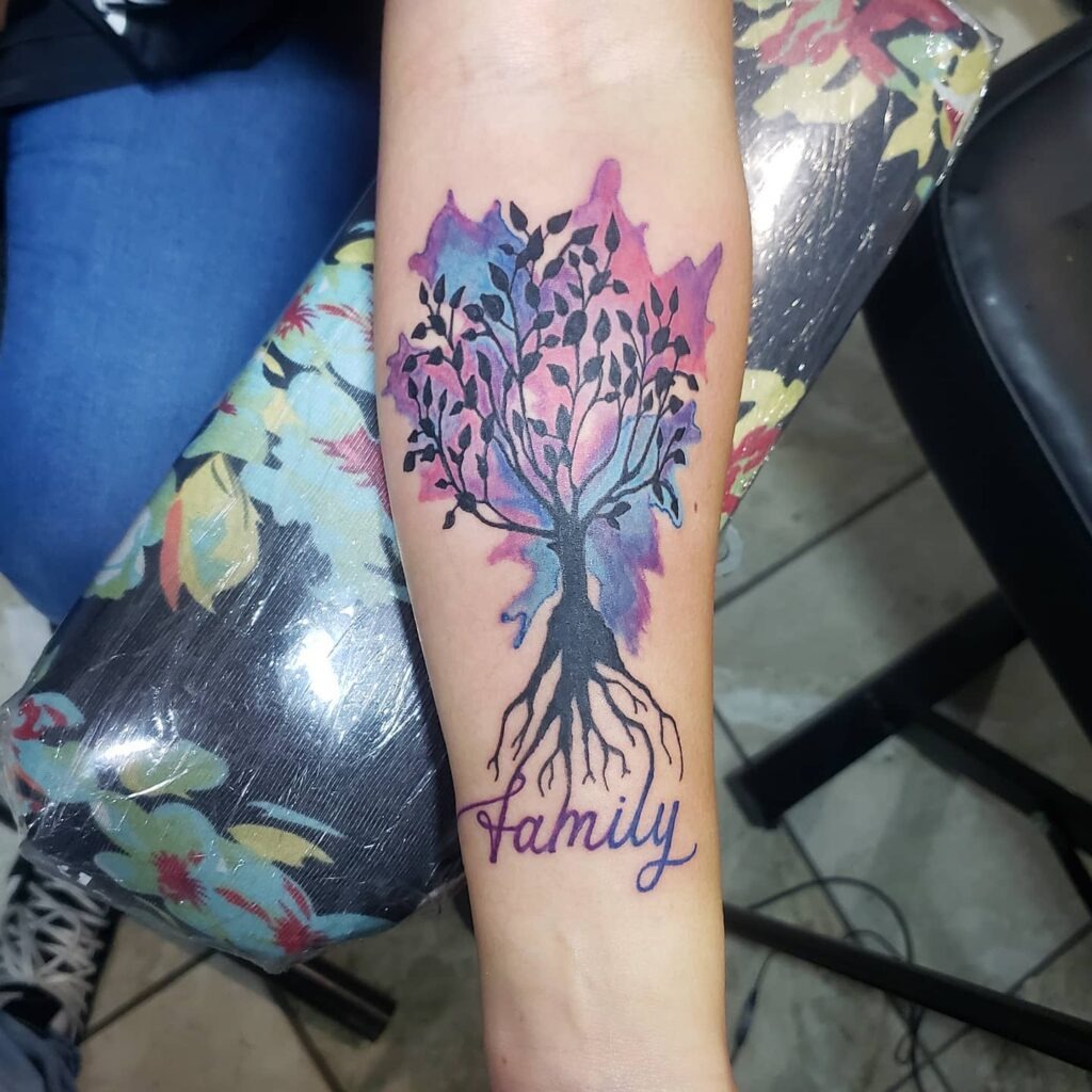 Cosmic Family Tree Tattoo Tattoo Design