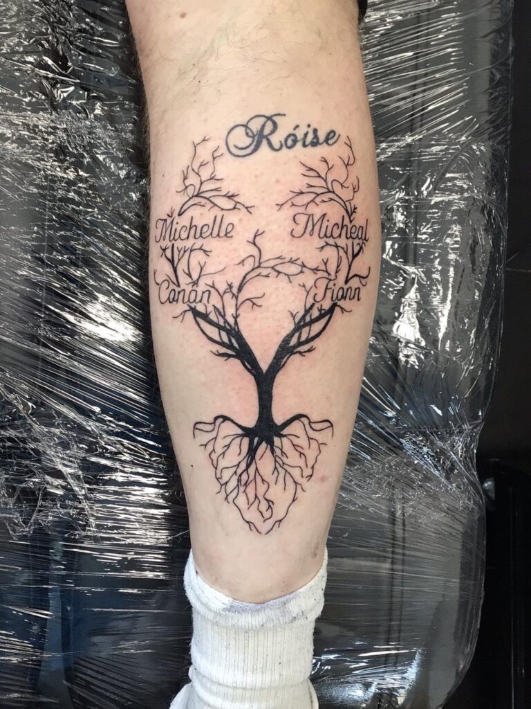Detailed Family Tree Tattoo Tattoo Design