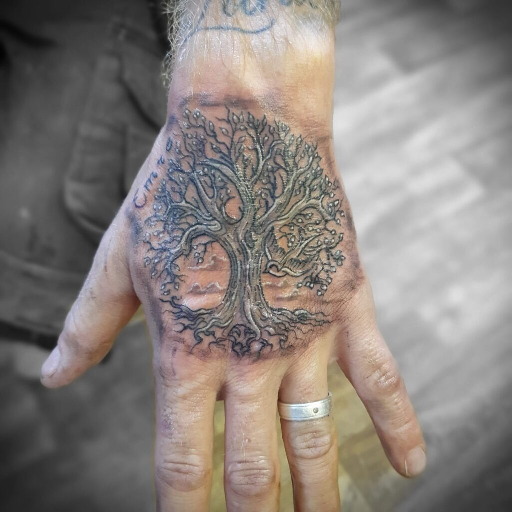 Detailed Ribcage Family Tree Tattoo Tattoo Design