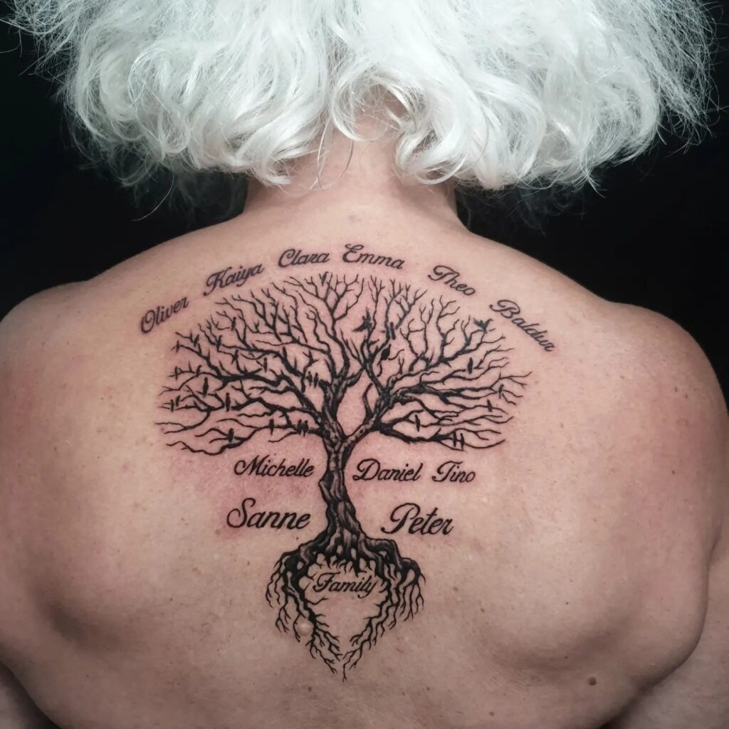 Family Names Tree Tattoo Tattoo Design