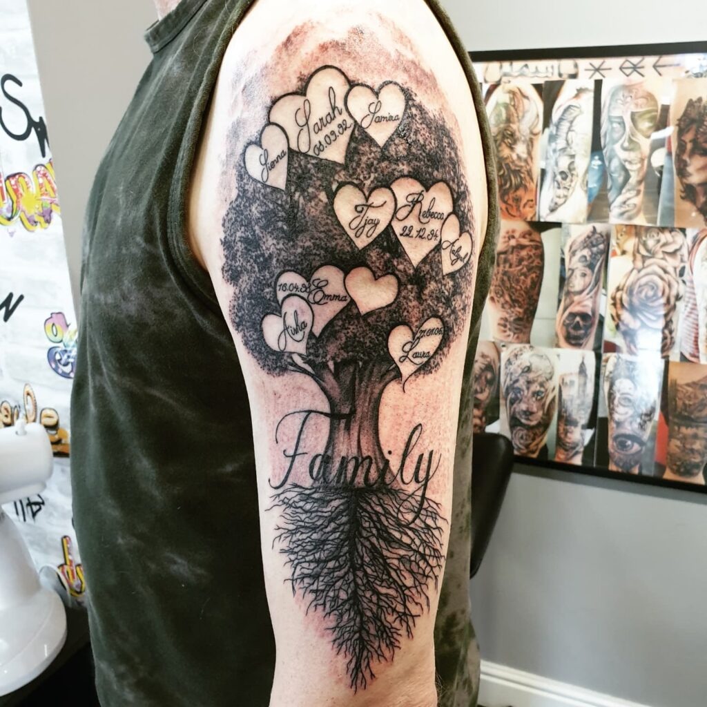 Family Roots Tree Tattoo Tattoo Design