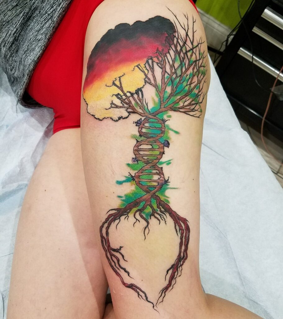 Heart and Family Tree Tattoo Tattoo Design