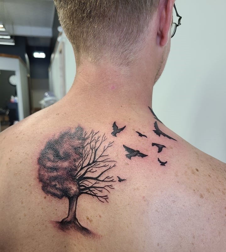 Intricate Hand Family Tree Tattoo Tattoo Design