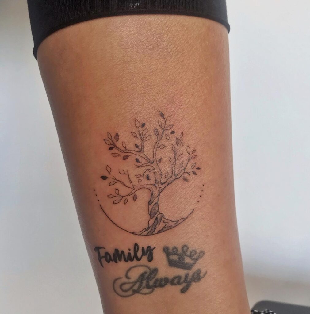 Minimalist Family Tree Tattoo Tattoo Design