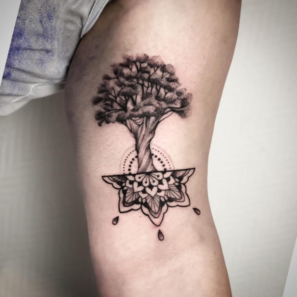 Vibrant Family Tree Tattoo Tattoo Design