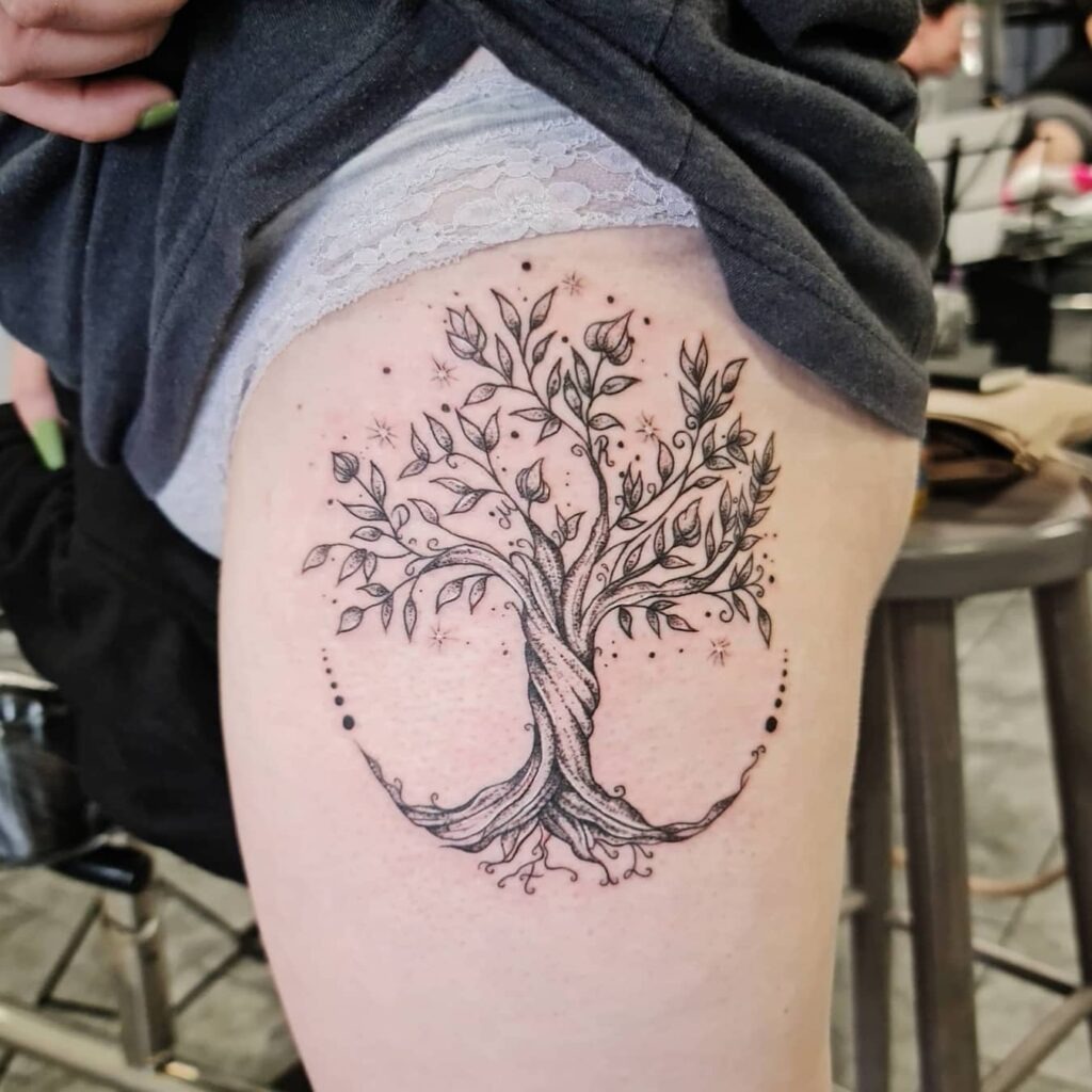 Watercolor Family Tree Tattoo Tattoo Design