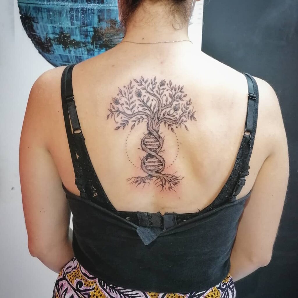 Watercolor Heart Family Tree Tattoo Tattoo Design