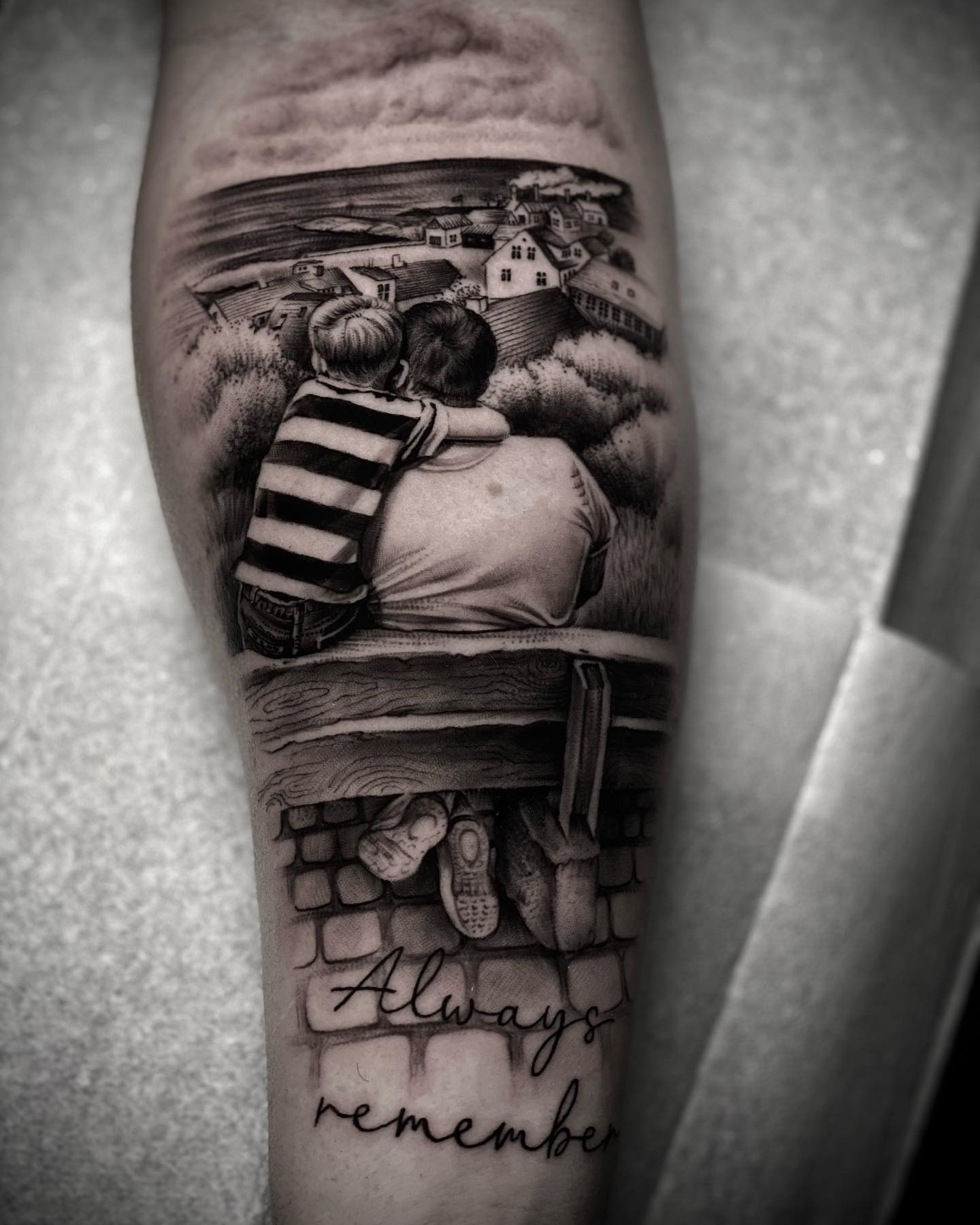 Father and Son Always Remember Tattoo Tattoo Design
