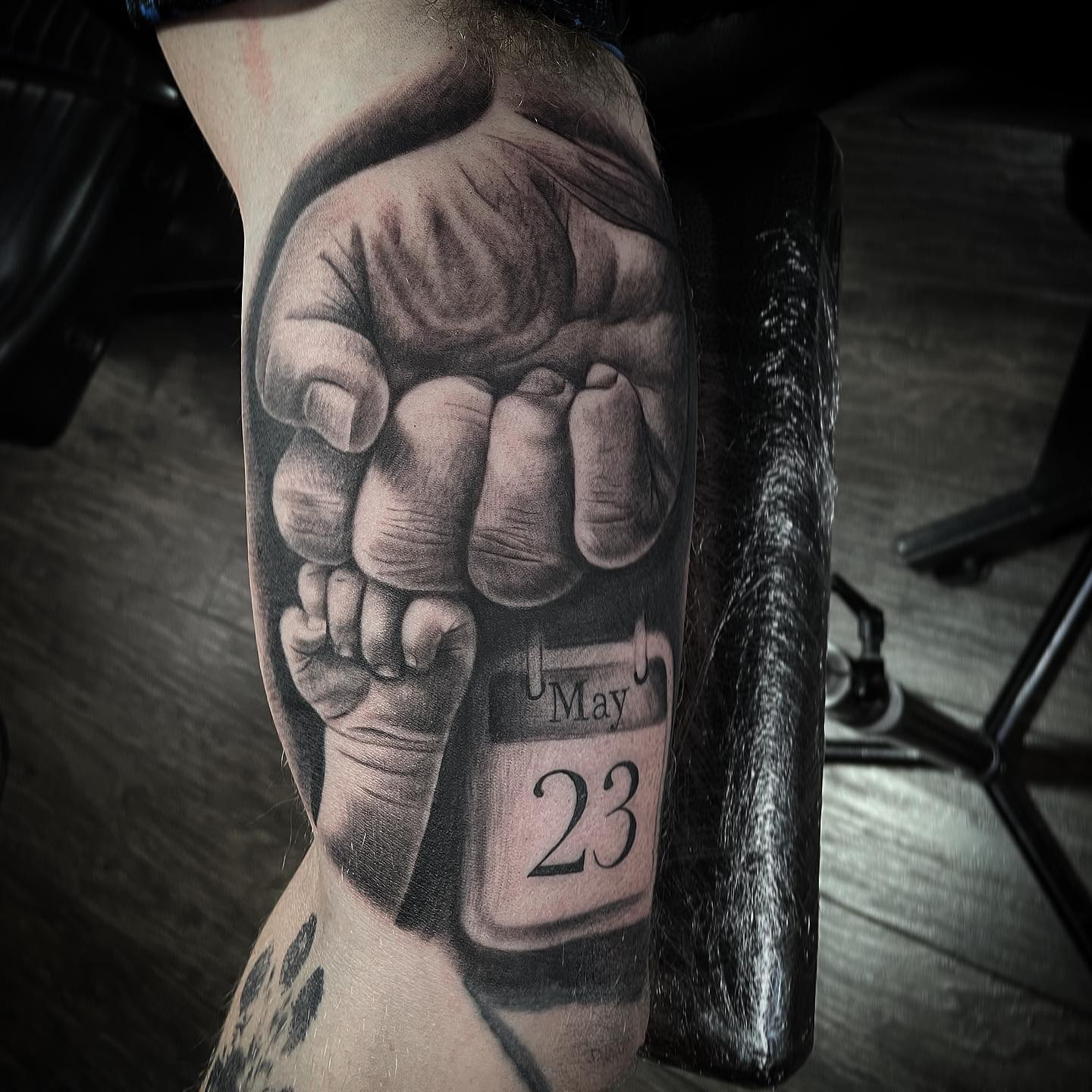 Father and Son Birth Date Tattoo Tattoo Design