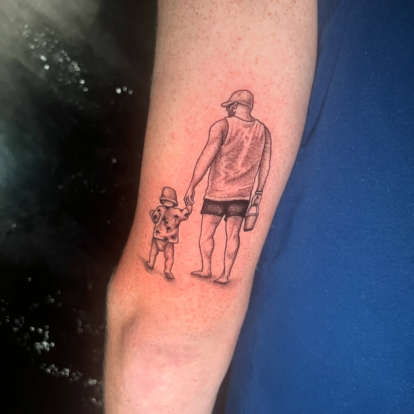 Father and Son Holding Hands Tattoo Tattoo Design