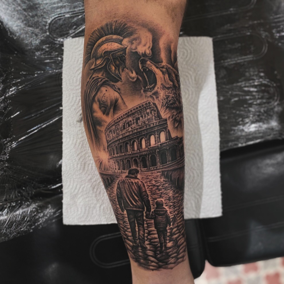 Father and Son Warrior Path Tattoo Tattoo Design