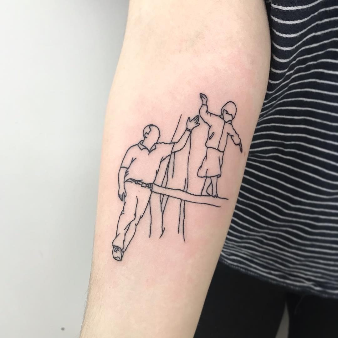Heartfelt connection through minimalist tattoo art Tattoo Design