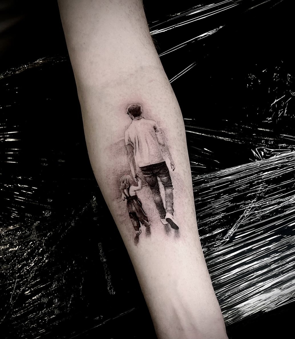 Symbolic bond between father and daughter tattoos Tattoo Design