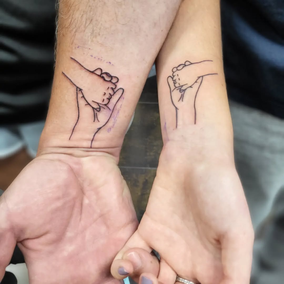 Symbolic bond of father and daughter tattoos Tattoo Design