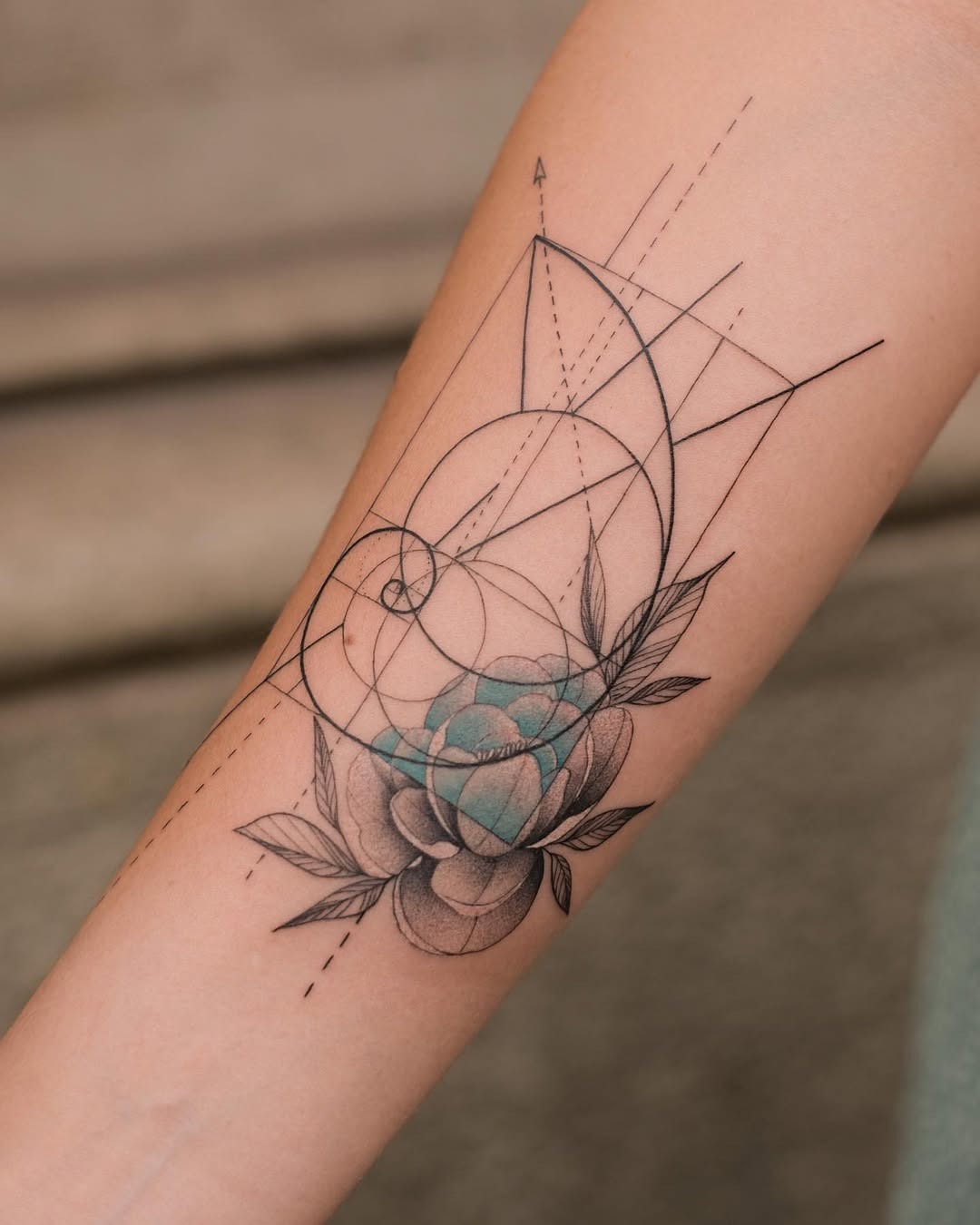 Intricate Fibonacci Floral Tattoo Design Tattoo Design