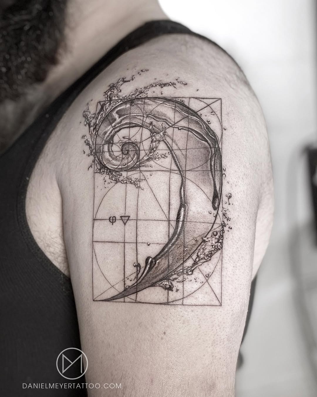 Intricate Fibonacci Wave Design Tattoo Tattoo Design
