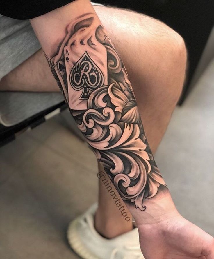 Ace of Spades Filigree Tattoo Tattoo Design
