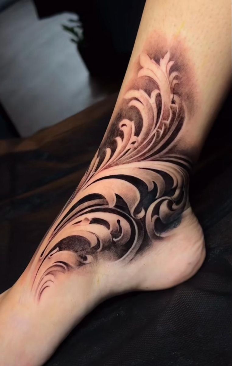 Filigree ankle tattoo Tattoo Design