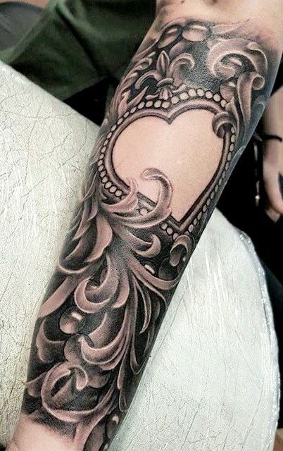 Filigree Heart Frame Tattoo Tattoo Design