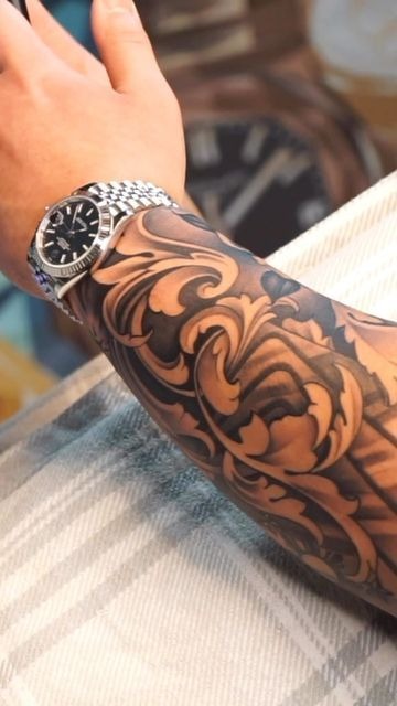 High-Contrast Check Forearm Tattoo Tattoo Design