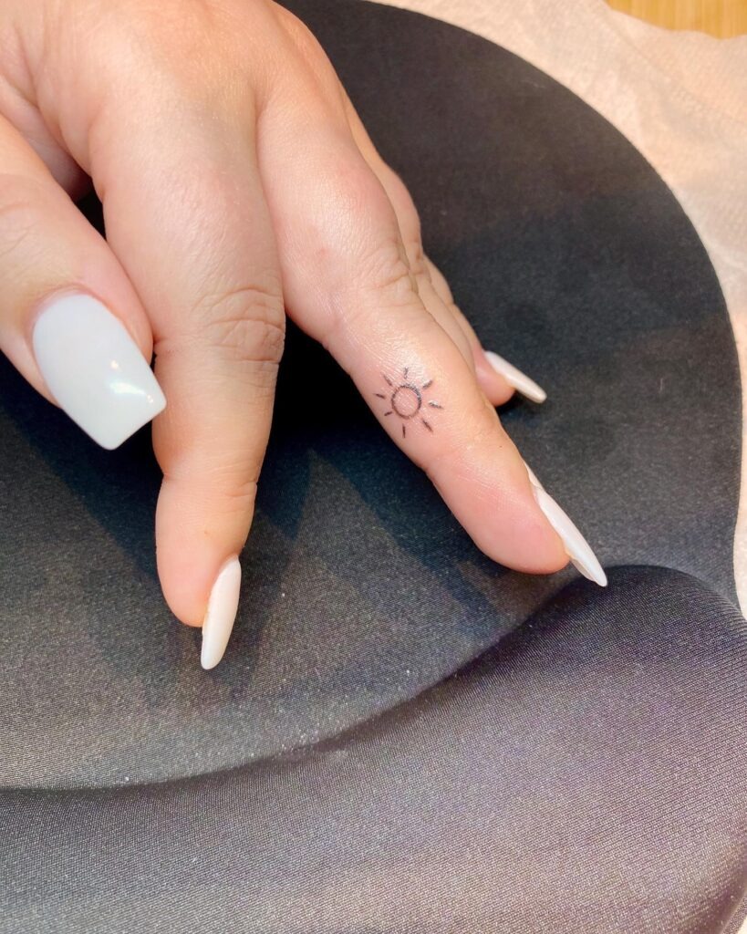 Gothic Butterfly and Star Finger Tattoos Tattoo Design