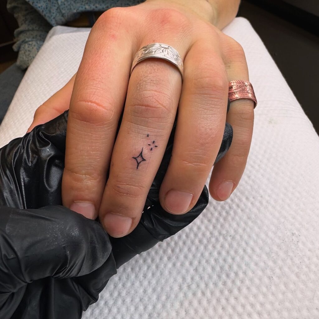 Playful “No Smiley” Finger Tattoo Tattoo Design