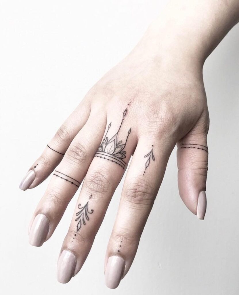 Snowflake Finger Tattoo Tattoo Design