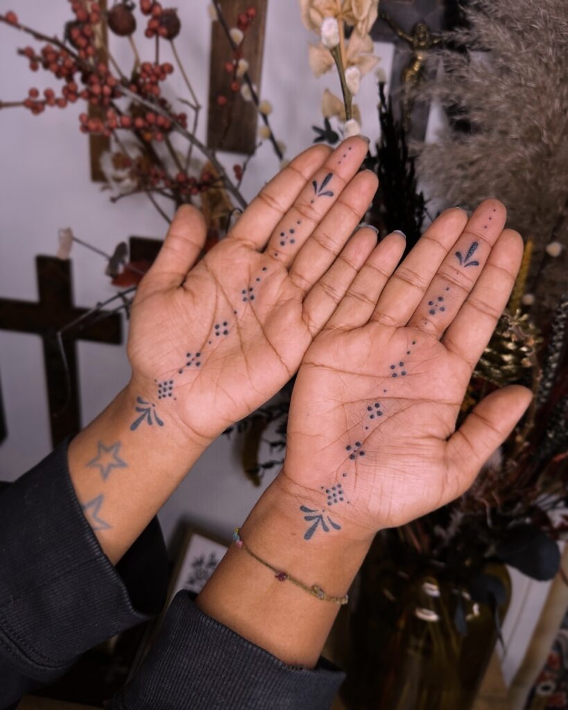 Sun and Moon Matching Finger Tattoos Tattoo Design