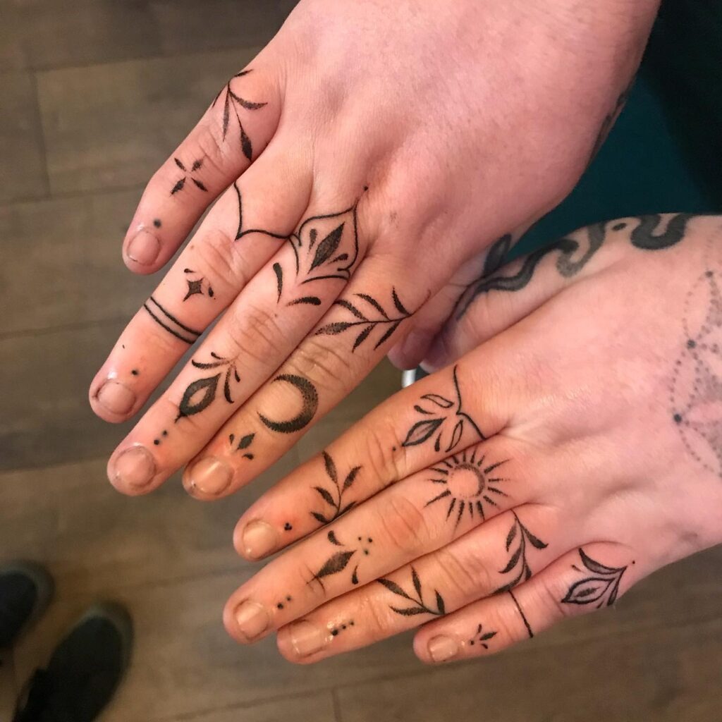 Sunflower Finger Tattoo Tattoo Design